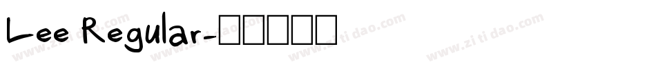 Lee Regular字体转换